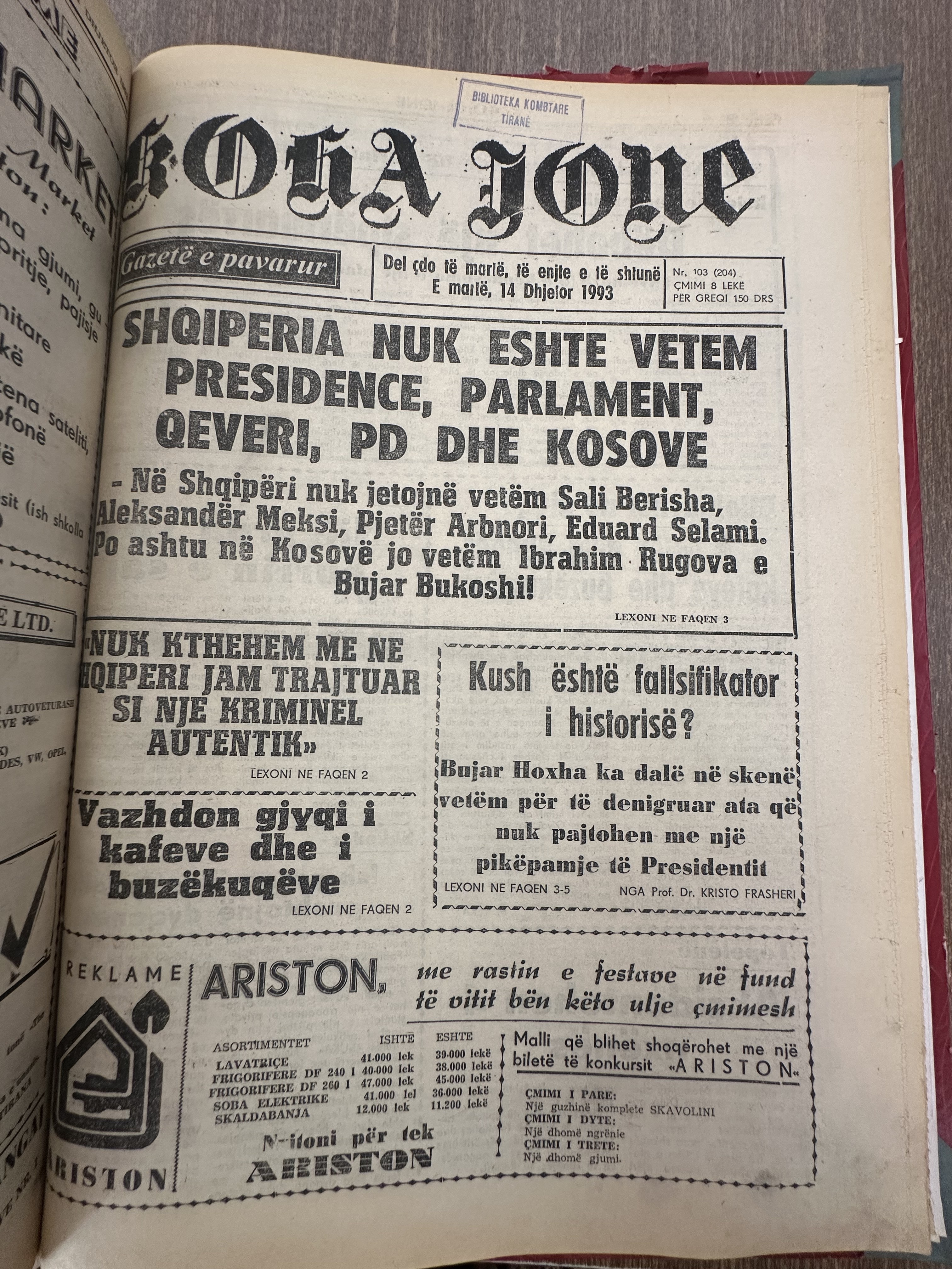 Koha Jonë 1993-12-14